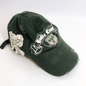 Leader Croix de Lorraine Distressed Green Baseball Cap